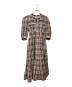 HER LIP TO（ハーリップトゥ）の古着「Bergamo Plaid Tiered Long Dress　1223305048」｜ブラウン