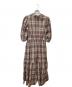 HER LIP TO (ハーリップトゥ) Bergamo Plaid Tiered Long Dress　1223305048 ブラウン サイズ:S：4000円