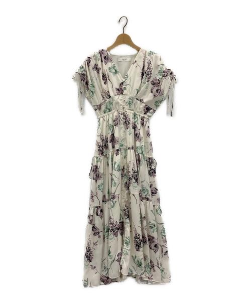 HER LIP TO（ハーリップトゥ）HER LIP TO (ハーリップトゥ) Full Of Love Long Dress ホワイト×パープル サイズ:Sの古着・服飾アイテム