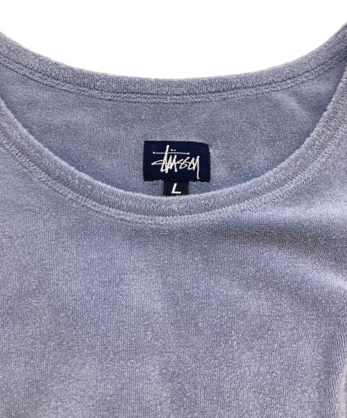 stussy（ステューシー）stussy (ステューシー) パイル地タンクトップ ブルー サイズ:Lの古着・服飾アイテム