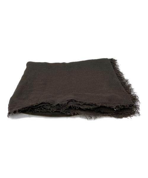 ASAUCE MELER（アソースメレ）ASAUCE MELER (アソースメレ) 大判リネンストール ブラウンの古着・服飾アイテム