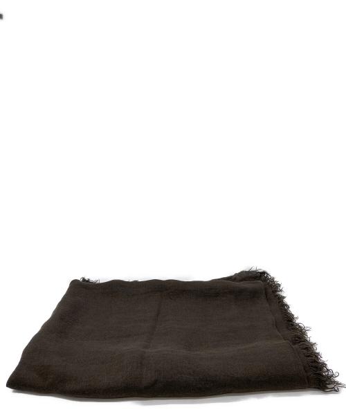 ASAUCE MELER（アソースメレ）ASAUCE MELER (アソースメレ) 大判リネンストール ブラウンの古着・服飾アイテム