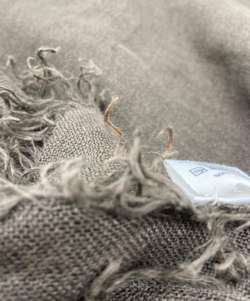 ASAUCE MELER（アソースメレ）ASAUCE MELER (アソースメレ) 大判リネンストール ブラウンの古着・服飾アイテム