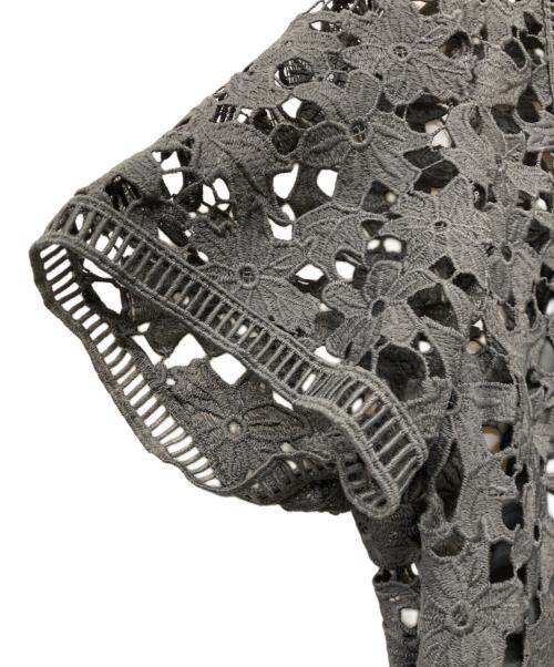 REKISAMI（レキサミ）REKISAMI (レキサミ) レースブラウス グレー サイズ:2の古着・服飾アイテム