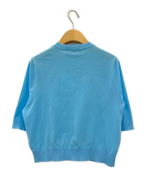 CABAN（キャバン）CABaN (キャバン) ファインポリエステル ハーフスリーブポケットカーディガン ブルー サイズ:Sの古着・服飾アイテム