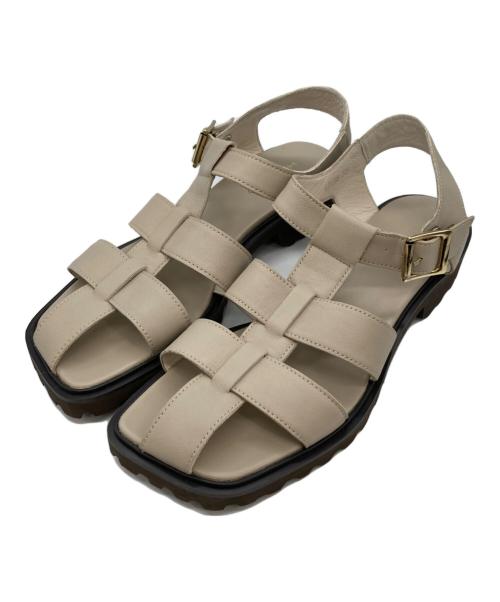 HIMIKO（ヒミコ）HIMIKO (ヒミコ) トラックソールグルカサンダル ベージュ サイズ:24.5cmの古着・服飾アイテム