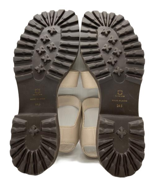 HIMIKO（ヒミコ）HIMIKO (ヒミコ) トラックソールグルカサンダル ベージュ サイズ:24.5cmの古着・服飾アイテム