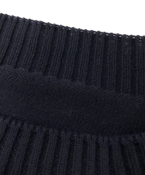 nicholson&nicholson（ニコルソン＆ニコルソン）nicholson&nicholson (ニコルソン＆ニコルソン) aranciato (アランチェート) 別注オーガニックコットン ジャージーニット ネイビー サイズ:38の古着・服飾アイテム