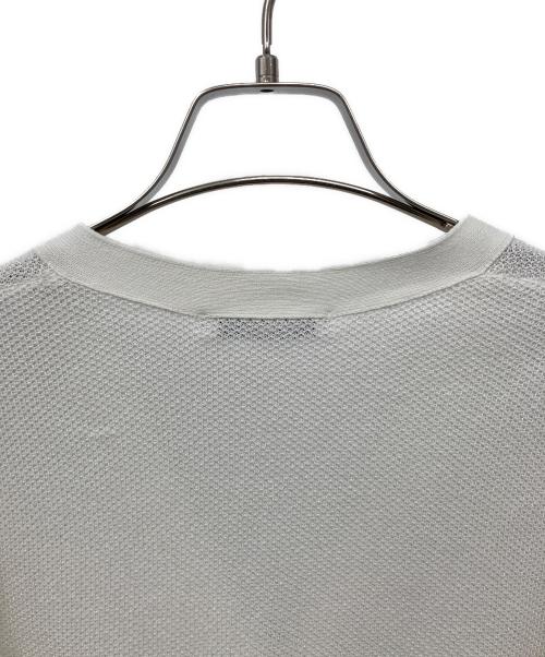ANAYI（アナイ）ANAYI (アナイ) 和紙タックかのこVネック カーディガン ホワイト サイズ:38の古着・服飾アイテム