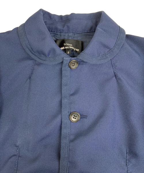 tricot COMME des GARCONS（トリココムデギャルソン）tricot COMME des GARCONS (トリココムデギャルソン) フラワープリントダブルジャケット TQ-J010 ネイビー サイズ:Sの古着・服飾アイテム