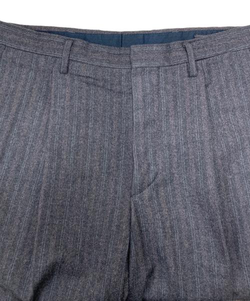 PRADA（プラダ）PRADA (プラダ) ウールカシミヤストライプスラックス グレー サイズ:46の古着・服飾アイテム
