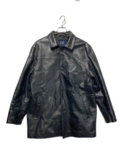 GAP（ギャップ）GAP (ギャップ) カウレザージャケット ブラック サイズ:Mの古着・服飾アイテム