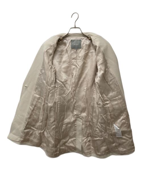 23区 lab（ニジュウサンクラボ）23区 lab (ニジュウサンクラボ) ウールダブルジョーゼット ジャケット コート アイボリー サイズ:38の古着・服飾アイテム