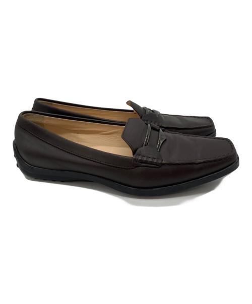 TOD'S（トッズ）TOD'S (トッズ) ドライビングシューズ　ローファー ブラウン サイズ:38の古着・服飾アイテム