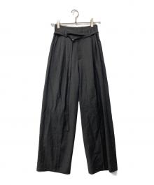 AEWEN MATOPH（イウエン マトフ）の古着「ハイウエストベルトパンツ」｜グレー