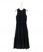 ANAYIアナイ）の古着「シアーボリュームニット ワンピース」｜ブラック