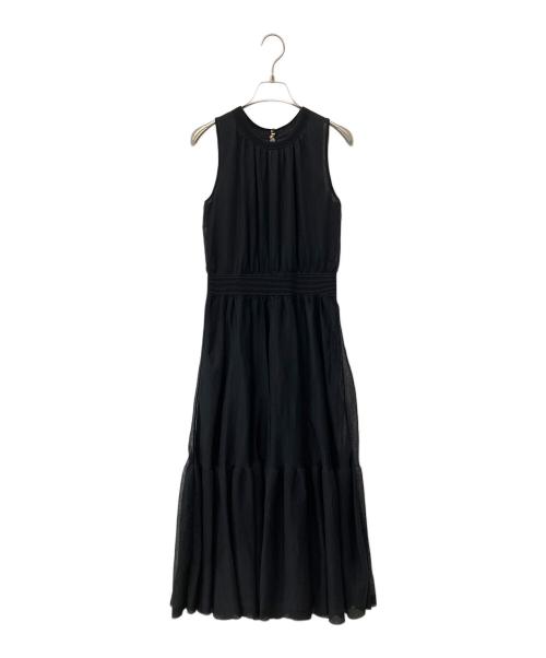ANAYI（アナイ）ANAYI (アナイ) シアーボリュームニット ワンピース ブラック サイズ:36の古着・服飾アイテム