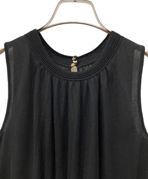 ANAYI（アナイ）ANAYI (アナイ) シアーボリュームニット ワンピース ブラック サイズ:36の古着・服飾アイテム