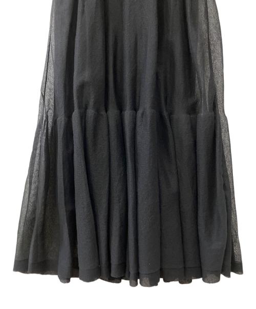 ANAYI（アナイ）ANAYI (アナイ) シアーボリュームニット ワンピース ブラック サイズ:36の古着・服飾アイテム