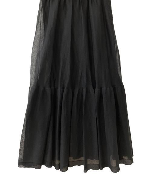 ANAYI（アナイ）ANAYI (アナイ) シアーボリュームニット ワンピース ブラック サイズ:36の古着・服飾アイテム