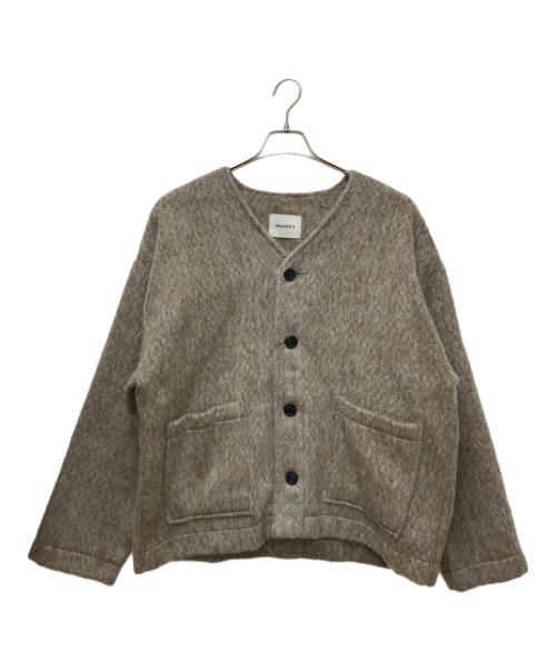 MALENKII（MALENKII）MALENKII (MALENKII) カーディガン グレー×ブラウン サイズ:Freeの古着・服飾アイテム