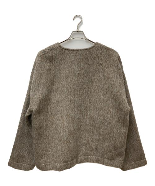 MALENKII（MALENKII）MALENKII (MALENKII) カーディガン グレー×ブラウン サイズ:Freeの古着・服飾アイテム