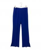MUSE de Deuxieme Classeミューズ ドゥーズィエム クラス）の古着「センタープレススリットパンツ」｜ブルー
