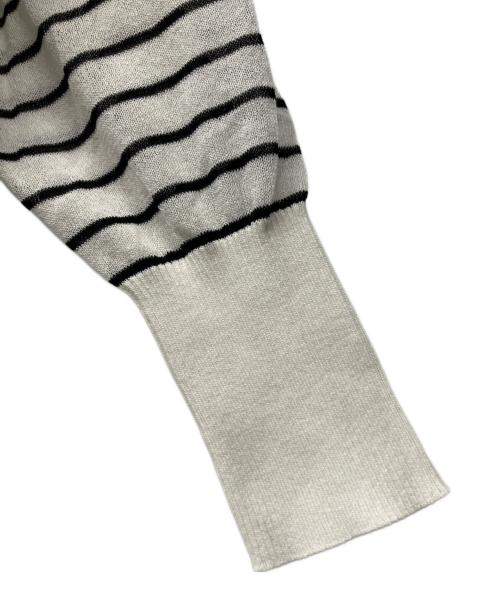 JOURNAL STANDARD relume（ジャーナルスタンダード レリューム）JOURNAL STANDARD relume (ジャーナルスタンダード レリューム) サマーニットプルオーバー ホワイト×ブラック サイズ:Fの古着・服飾アイテム