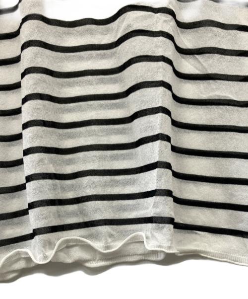 JOURNAL STANDARD relume（ジャーナルスタンダード レリューム）JOURNAL STANDARD relume (ジャーナルスタンダード レリューム) サマーニットプルオーバー ホワイト×ブラック サイズ:Fの古着・服飾アイテム