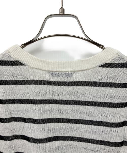 JOURNAL STANDARD relume（ジャーナルスタンダード レリューム）JOURNAL STANDARD relume (ジャーナルスタンダード レリューム) サマーニットプルオーバー ホワイト×ブラック サイズ:Fの古着・服飾アイテム