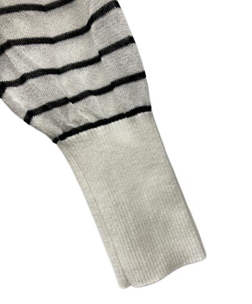 JOURNAL STANDARD relume（ジャーナルスタンダード レリューム）JOURNAL STANDARD relume (ジャーナルスタンダード レリューム) サマーニットプルオーバー ホワイト×ブラック サイズ:Fの古着・服飾アイテム