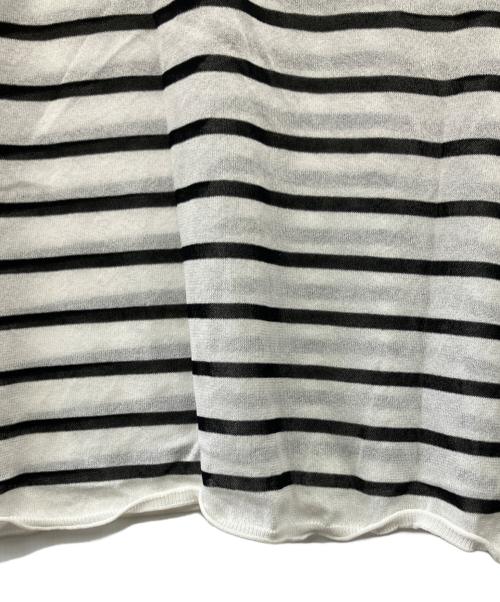 JOURNAL STANDARD relume（ジャーナルスタンダード レリューム）JOURNAL STANDARD relume (ジャーナルスタンダード レリューム) サマーニットプルオーバー ホワイト×ブラック サイズ:Fの古着・服飾アイテム