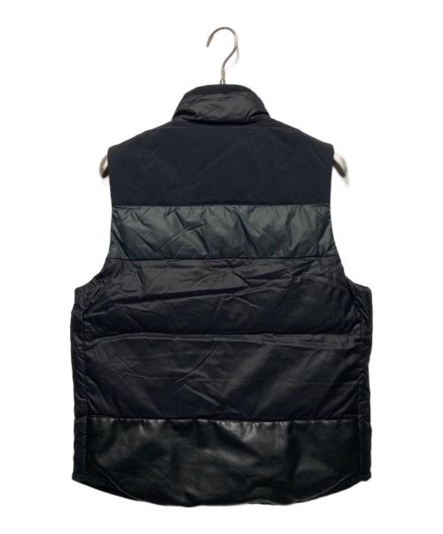 COMME des GARCONS JUNYA WATANABE MAN（コム デ ギャルソン ジュンヤ ワタナベ マン）COMME des GARCONS JUNYA WATANABE MAN (コム デ ギャルソン ジュンヤ ワタナベ マン) DUVETICA (デュベティカ) レザー切替ダウンベスト ブラック サイズ:XSの古着・服飾アイテム