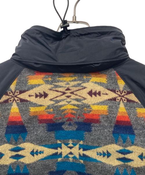 COMME des GARCONS JUNYA WATANABE MAN（コム デ ギャルソン ジュンヤ ワタナベ マン）COMME des GARCONS JUNYA WATANABE MAN PENDLETON (ペンドルトン) ナイロンタフタラミネートウールコットンジャガードジャケット ブラック サイズ:XSの古着・服飾アイテム