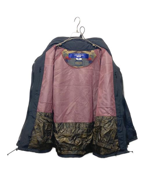 COMME des GARCONS JUNYA WATANABE MAN（コム デ ギャルソン ジュンヤ ワタナベ マン）COMME des GARCONS JUNYA WATANABE MAN PENDLETON (ペンドルトン) ナイロンタフタラミネートウールコットンジャガードジャケット ブラック サイズ:XSの古着・服飾アイテム