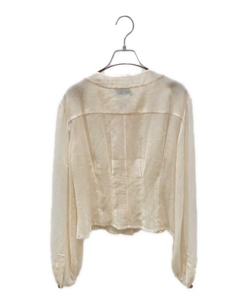 CHANEL（シャネル）CHANEL (シャネル) ココボタンシアーブラウス アイボリー サイズ:36の古着・服飾アイテム