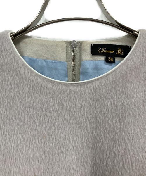 DRAWER（ドゥロワー）DRAWER (ドゥロワー) ドルマンスリーブ シャギー プルオーバー グレー サイズ:38の古着・服飾アイテム
