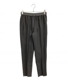 icB（アイシービー）の古着「FluidBackSatin ドロストパンツ」｜ダークグレー