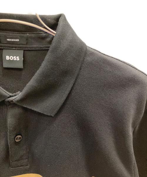 HUGO BOSS（ヒューゴ ボス）HUGO BOSS (ヒューゴ ボス) ポロシャツ ブラック サイズ:ＸＬの古着・服飾アイテム