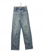 YANUKヤヌーク）の古着「LEA BOYS STRAIGHT DMF デニムパンツ」｜インディゴ