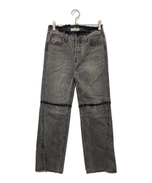 moussy（マウジー）moussy (マウジー) LOW WAIST SLIT STRAIGHT/ローウエストスリットストレート ブラック サイズ:1の古着・服飾アイテム