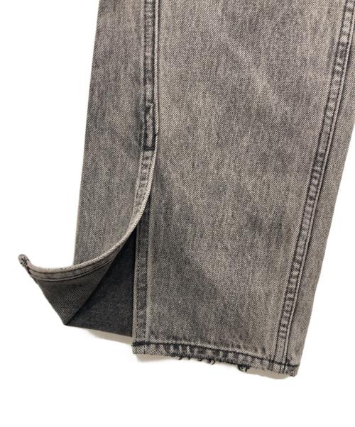 moussy（マウジー）moussy (マウジー) LOW WAIST SLIT STRAIGHT/ローウエストスリットストレート ブラック サイズ:1の古着・服飾アイテム