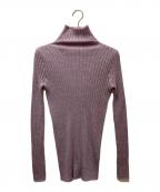 DEMYLEEデミリー）の古着「リブボトルネックニット 3410800019」｜ラベンダー