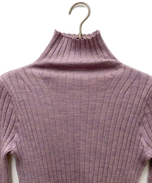 DEMYLEE（デミリー）DEMYLEE (デミリー) リブボトルネックニット 3410800019 ラベンダー サイズ:Sの古着・服飾アイテム
