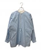 TEN×Ron Hermanテン×ロンハーマン）の古着「ストライプチュニックシャツ 3610700364」｜ブルー