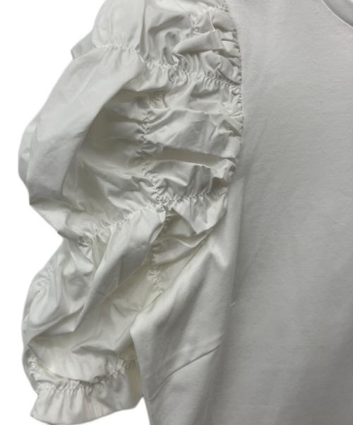 CELFORD（セルフォード）CELFORD (セルフォード) シャーリングスリーブカットソープルオーバー ホワイト サイズ:38の古着・服飾アイテム