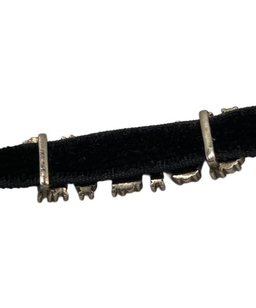 Christian Dior（クリスチャン ディオール）Christian Dior (クリスチャン ディオール) J'ADIOR ラインストーン ベロア チョーカー ブラックの古着・服飾アイテム