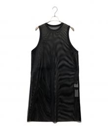 HYKE（ハイク）の古着「メッシュノースリーブドレス」｜ブラック