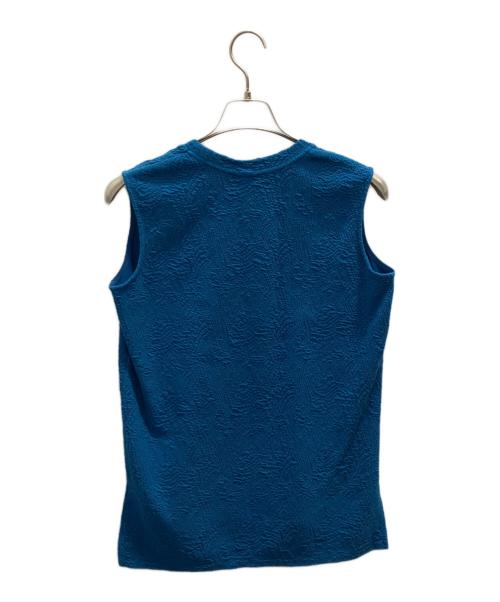 08sircus（ゼロエイトサーカス）08sircus (ゼロエイトサーカス) Jacquard jersey sleeveless top ブルー サイズ:1の古着・服飾アイテム