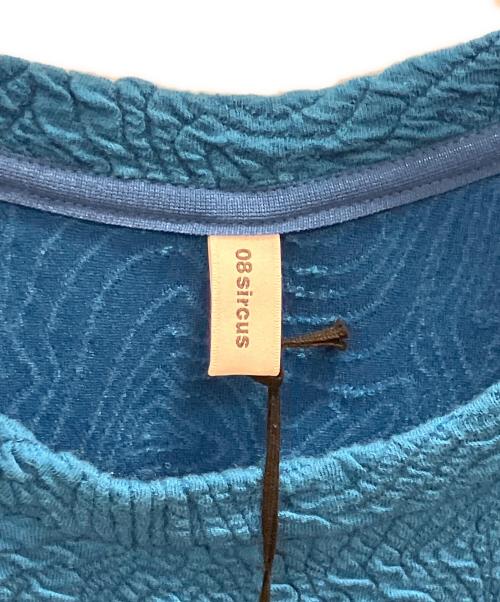 08sircus（ゼロエイトサーカス）08sircus (ゼロエイトサーカス) Jacquard jersey sleeveless top ブルー サイズ:1の古着・服飾アイテム